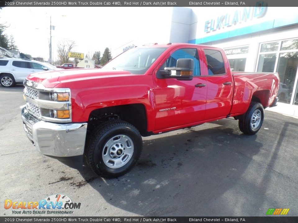 2019 Chevrolet Silverado 2500HD Work Truck Double Cab 4WD Red Hot / Dark Ash/Jet Black Photo #1