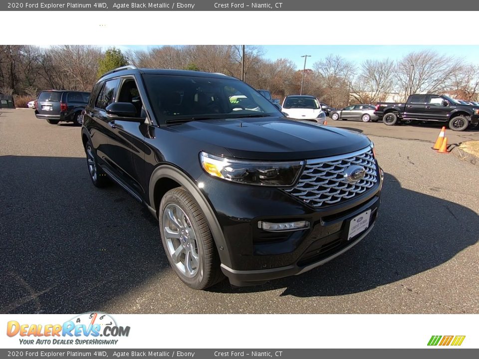 2020 Ford Explorer Platinum 4WD Agate Black Metallic / Ebony Photo #1