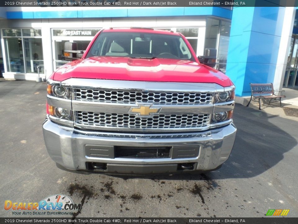 2019 Chevrolet Silverado 2500HD Work Truck Double Cab 4WD Red Hot / Dark Ash/Jet Black Photo #3