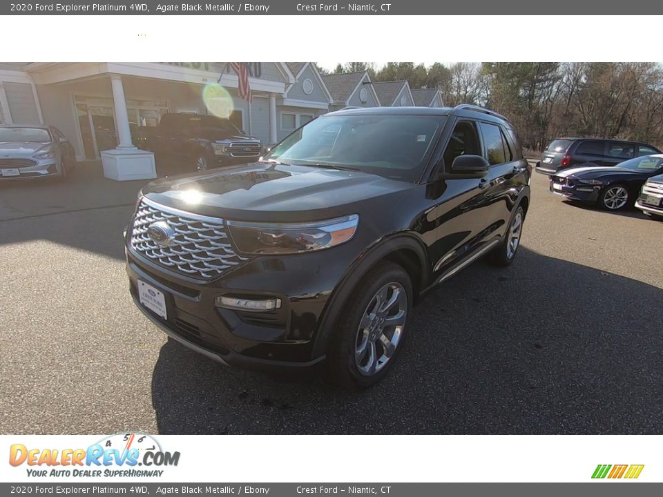 2020 Ford Explorer Platinum 4WD Agate Black Metallic / Ebony Photo #3