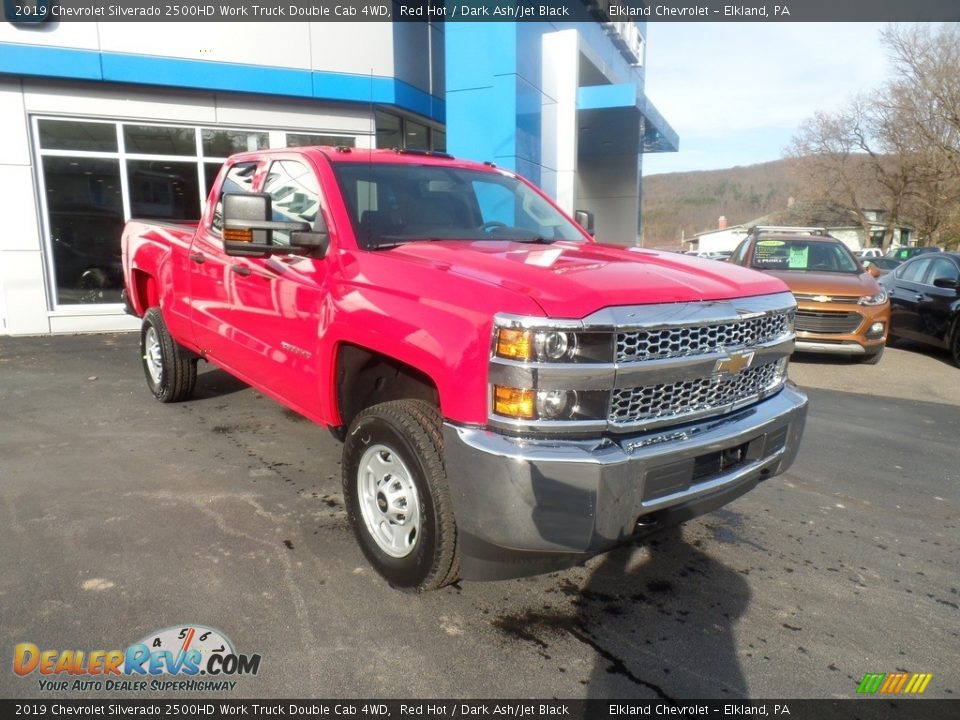 2019 Chevrolet Silverado 2500HD Work Truck Double Cab 4WD Red Hot / Dark Ash/Jet Black Photo #4