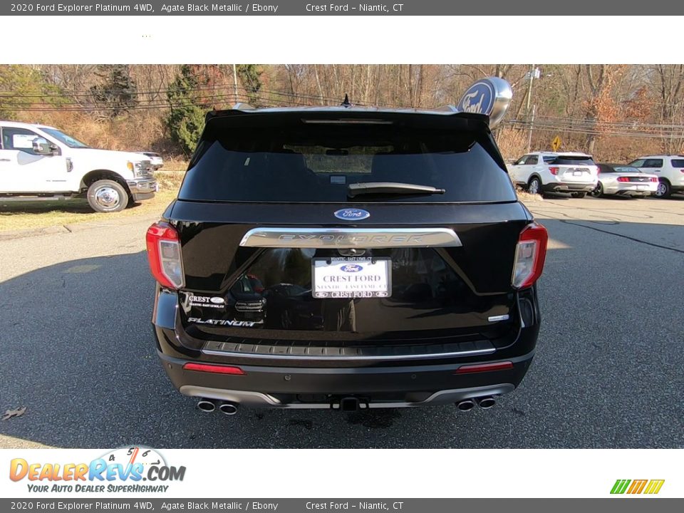 2020 Ford Explorer Platinum 4WD Agate Black Metallic / Ebony Photo #6