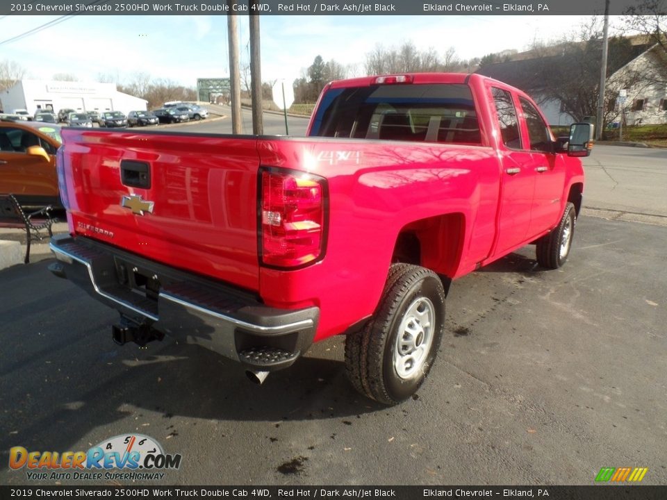 2019 Chevrolet Silverado 2500HD Work Truck Double Cab 4WD Red Hot / Dark Ash/Jet Black Photo #7
