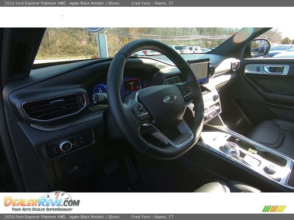 2020 Ford Explorer Platinum 4WD Agate Black Metallic / Ebony Photo #10
