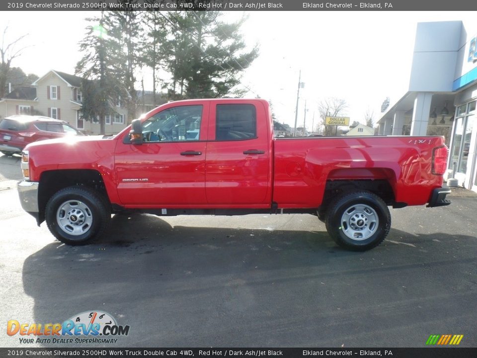 2019 Chevrolet Silverado 2500HD Work Truck Double Cab 4WD Red Hot / Dark Ash/Jet Black Photo #10