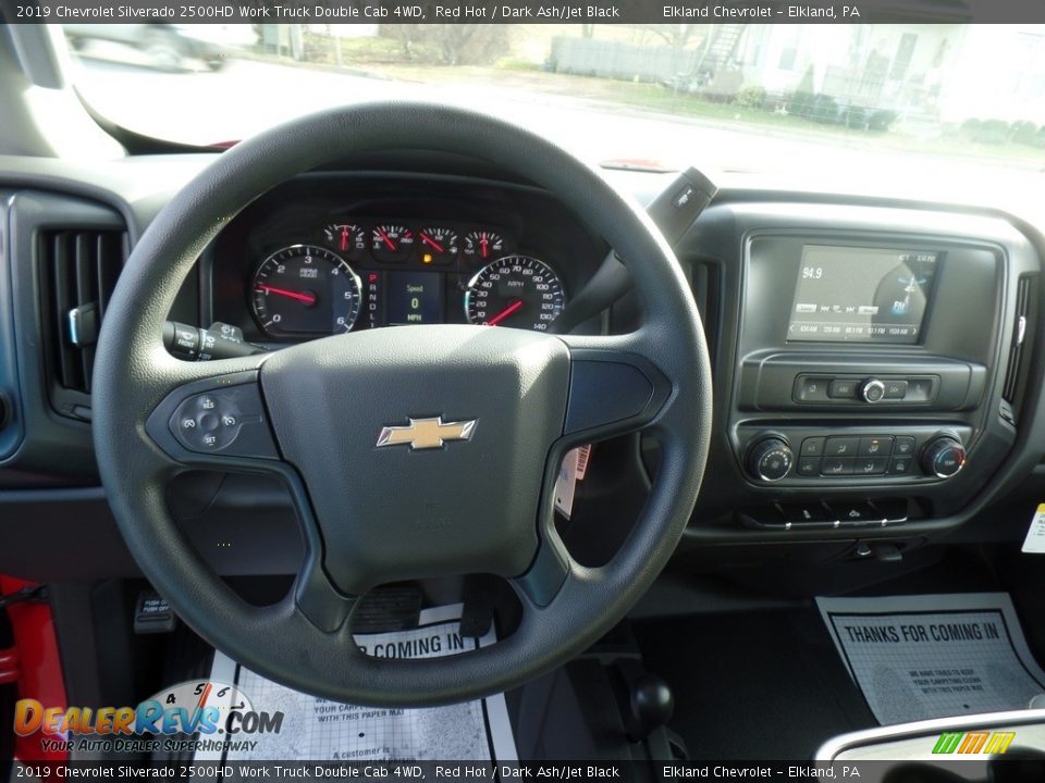 2019 Chevrolet Silverado 2500HD Work Truck Double Cab 4WD Red Hot / Dark Ash/Jet Black Photo #20