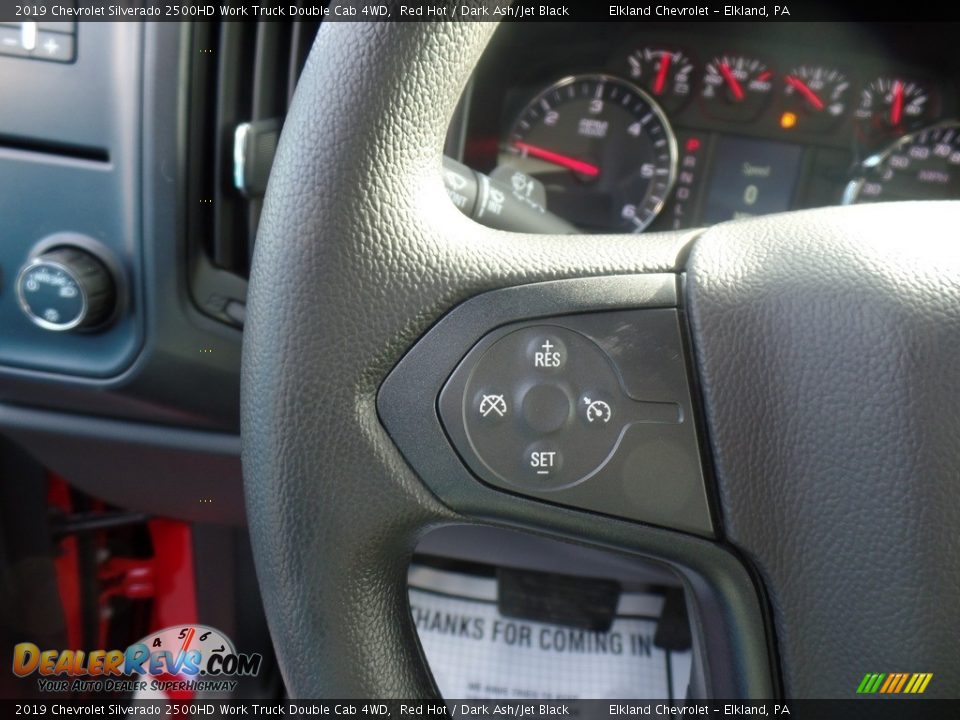 2019 Chevrolet Silverado 2500HD Work Truck Double Cab 4WD Red Hot / Dark Ash/Jet Black Photo #21