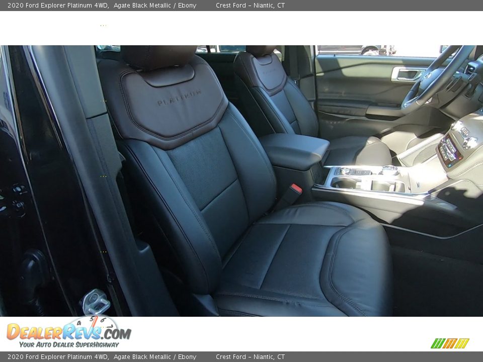 2020 Ford Explorer Platinum 4WD Agate Black Metallic / Ebony Photo #25