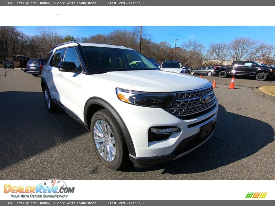 2020 Ford Explorer Limited Oxford White / Sandstone Photo #1