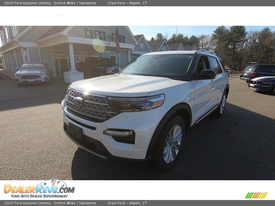 2020 Ford Explorer Limited Oxford White / Sandstone Photo #3
