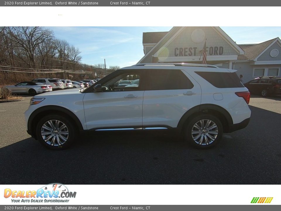 2020 Ford Explorer Limited Oxford White / Sandstone Photo #4