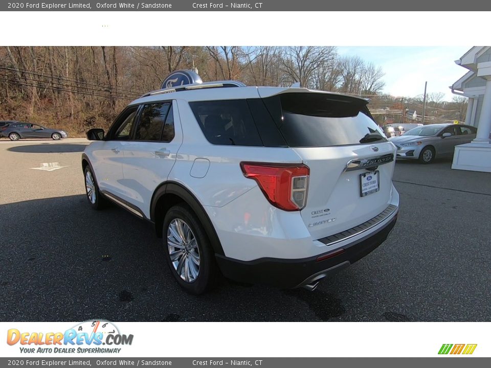 2020 Ford Explorer Limited Oxford White / Sandstone Photo #5