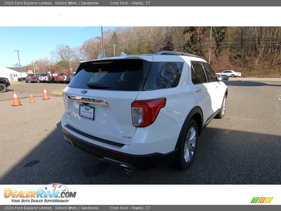 2020 Ford Explorer Limited Oxford White / Sandstone Photo #7