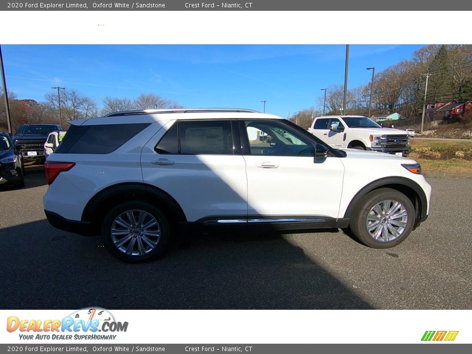 2020 Ford Explorer Limited Oxford White / Sandstone Photo #8