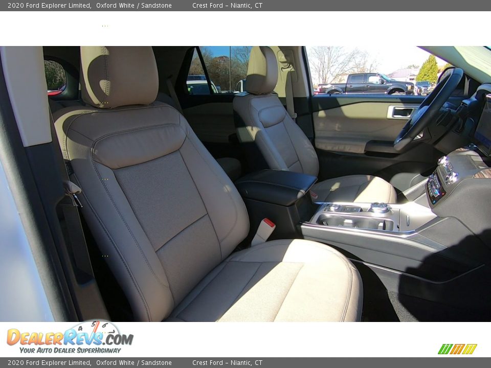 2020 Ford Explorer Limited Oxford White / Sandstone Photo #25