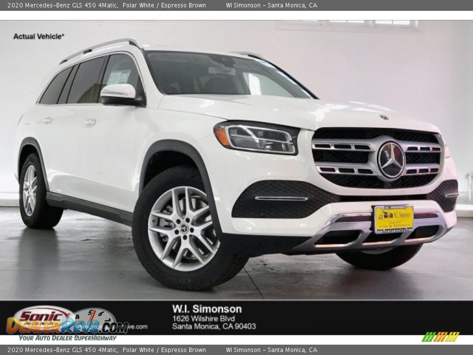 2020 Mercedes-Benz GLS 450 4Matic Polar White / Espresso Brown Photo #1