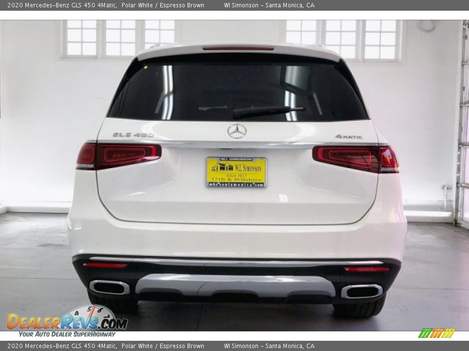 2020 Mercedes-Benz GLS 450 4Matic Polar White / Espresso Brown Photo #3