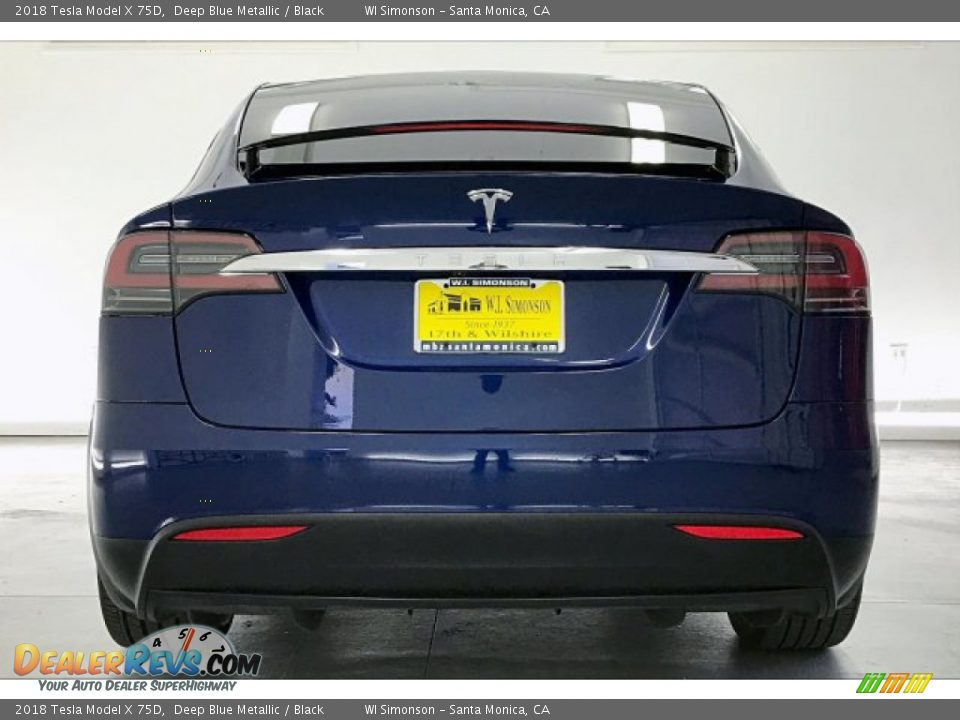 2018 Tesla Model X 75D Deep Blue Metallic / Black Photo #3