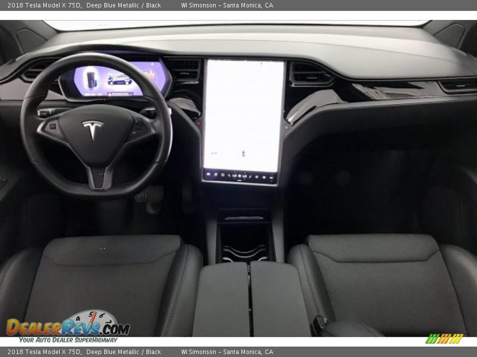 2018 Tesla Model X 75D Deep Blue Metallic / Black Photo #17