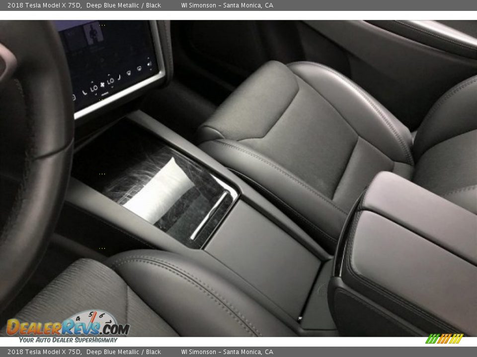 2018 Tesla Model X 75D Deep Blue Metallic / Black Photo #23