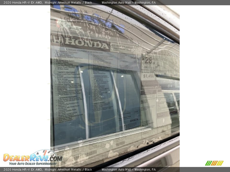 2020 Honda HR-V EX AWD Midnight Amethyst Metallic / Black Photo #15