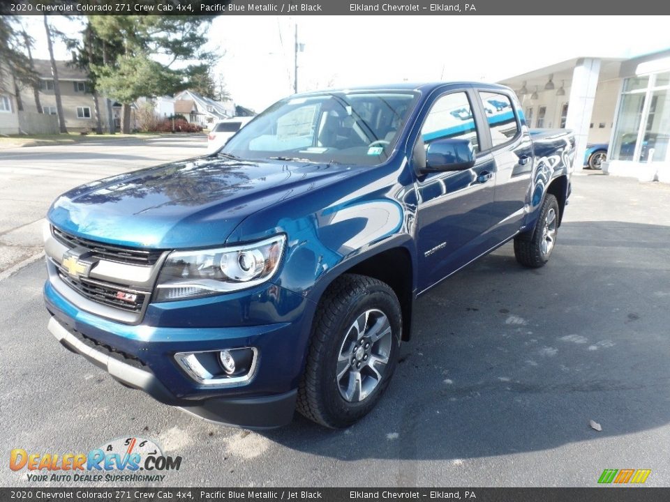 2020 Chevrolet Colorado Z71 Crew Cab 4x4 Pacific Blue Metallic / Jet Black Photo #3