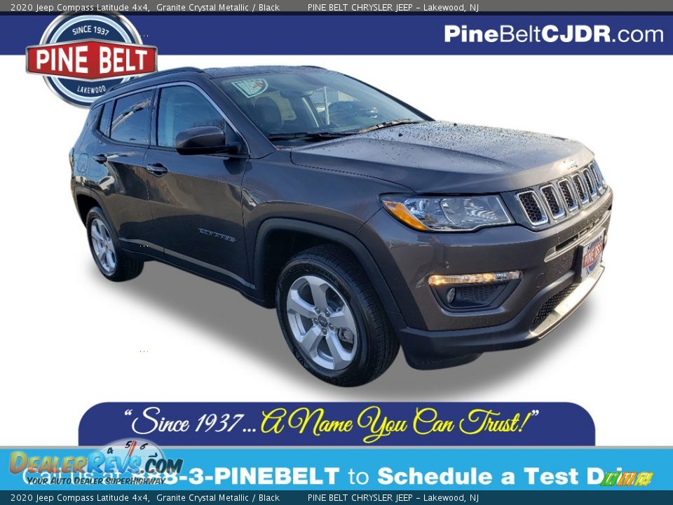 2020 Jeep Compass Latitude 4x4 Granite Crystal Metallic / Black Photo #1