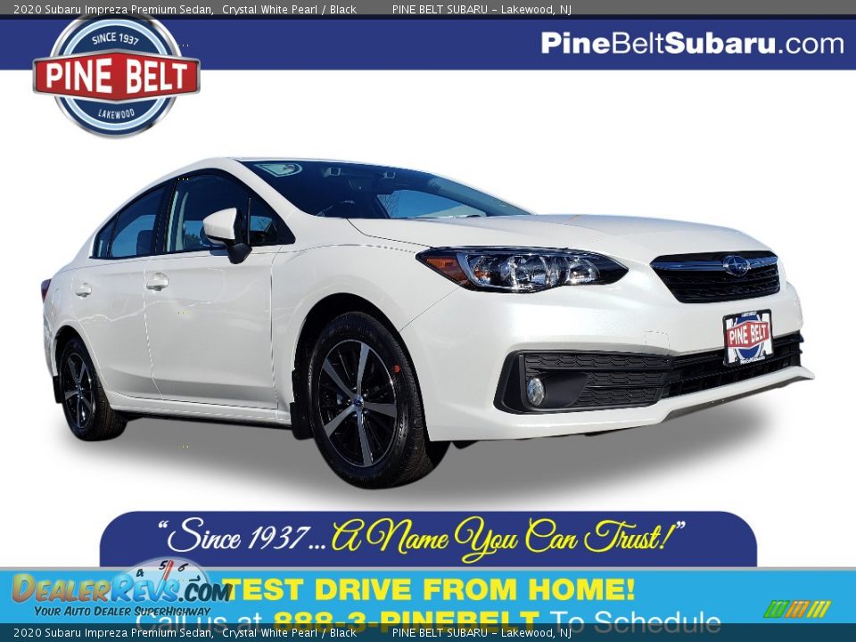 2020 Subaru Impreza Premium Sedan Crystal White Pearl / Black Photo #1