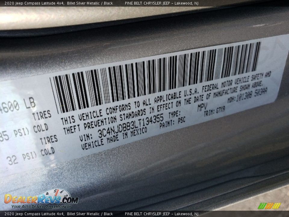 2020 Jeep Compass Latitude 4x4 Billet Silver Metallic / Black Photo #9