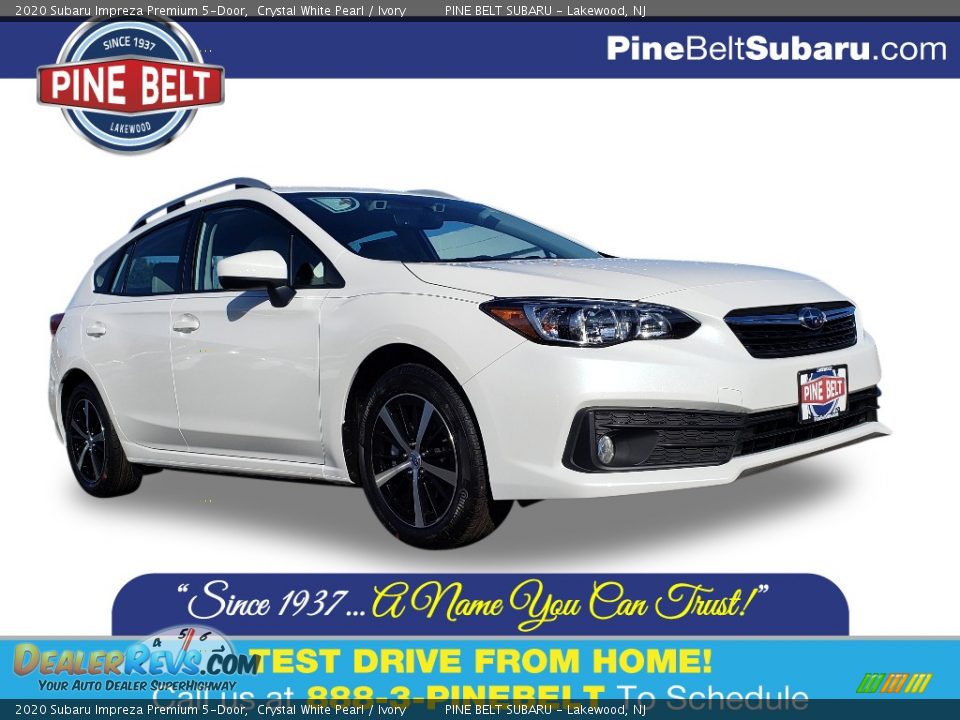 2020 Subaru Impreza Premium 5-Door Crystal White Pearl / Ivory Photo #1