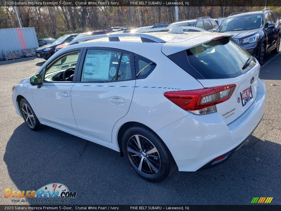 2020 Subaru Impreza Premium 5-Door Crystal White Pearl / Ivory Photo #4