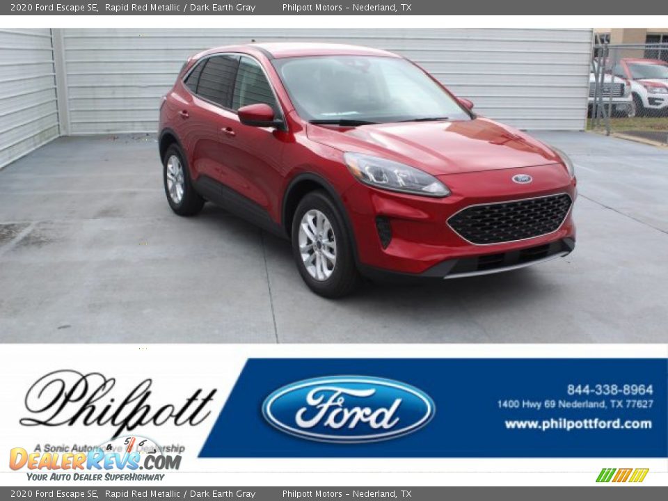 2020 Ford Escape SE Rapid Red Metallic / Dark Earth Gray Photo #1