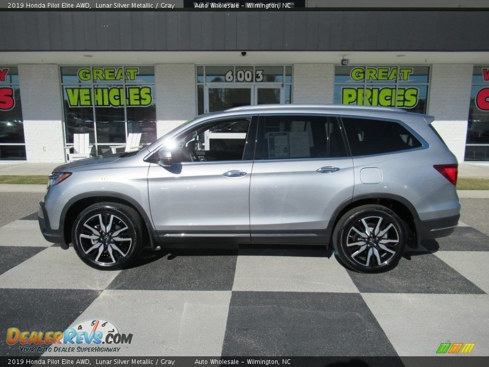 2019 Honda Pilot Elite AWD Lunar Silver Metallic / Gray Photo #1
