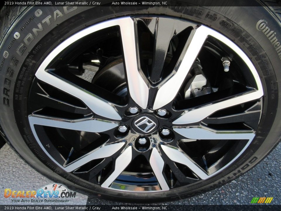 2019 Honda Pilot Elite AWD Lunar Silver Metallic / Gray Photo #7
