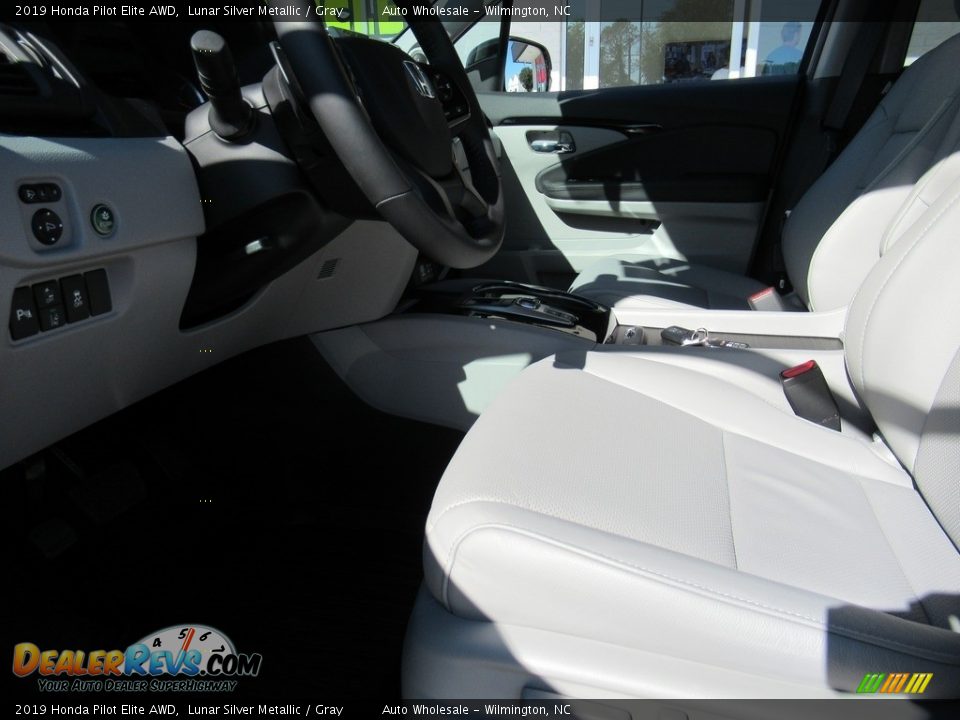 2019 Honda Pilot Elite AWD Lunar Silver Metallic / Gray Photo #9