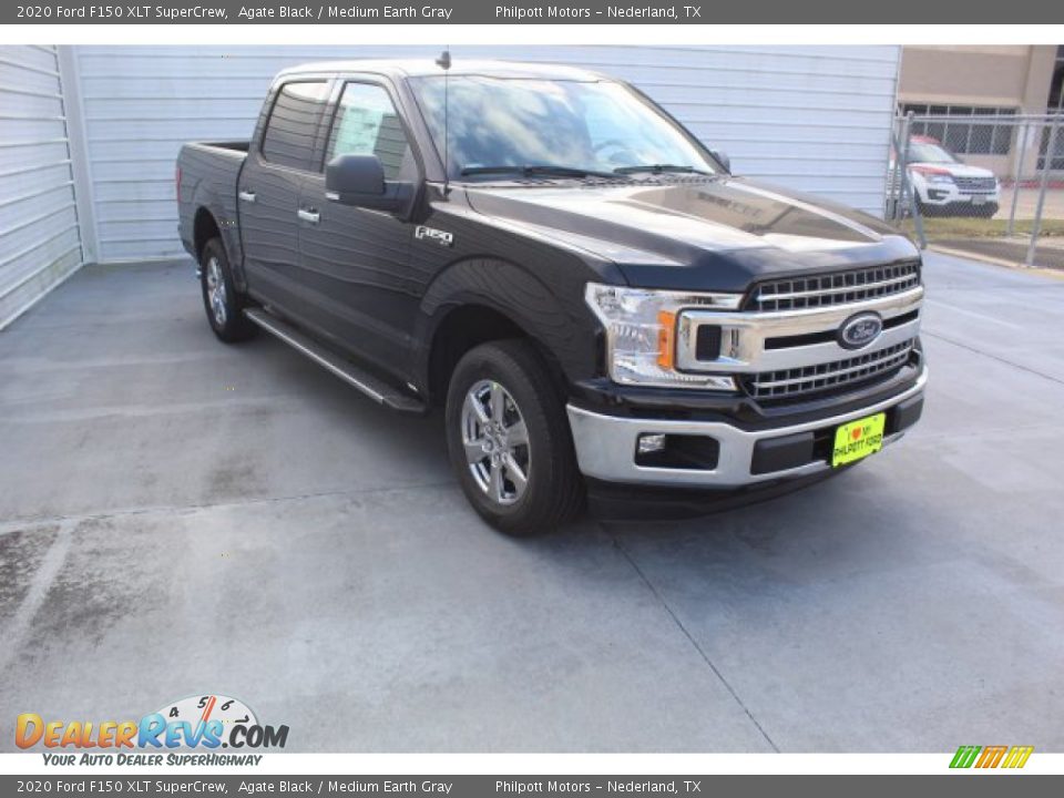 2020 Ford F150 XLT SuperCrew Agate Black / Medium Earth Gray Photo #2