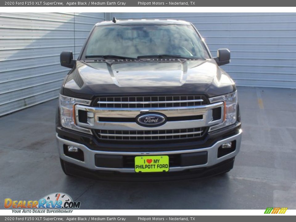 2020 Ford F150 XLT SuperCrew Agate Black / Medium Earth Gray Photo #3