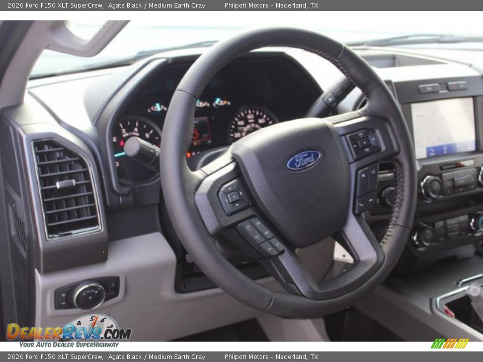 2020 Ford F150 XLT SuperCrew Agate Black / Medium Earth Gray Photo #14