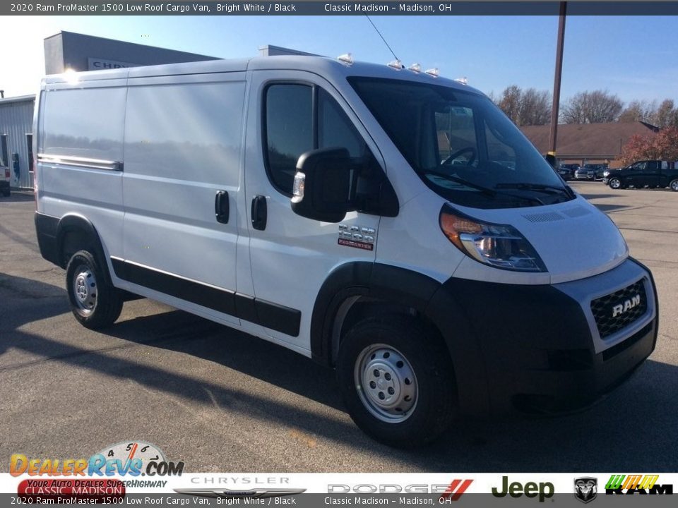 2020 Ram ProMaster 1500 Low Roof Cargo Van Bright White / Black Photo #1