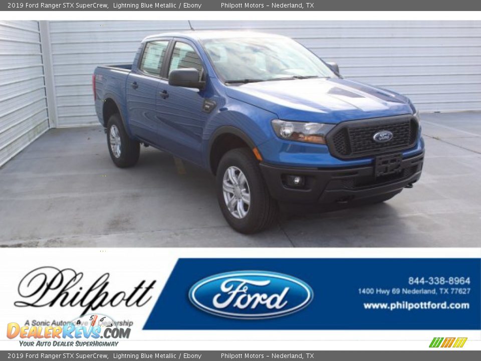 2019 Ford Ranger STX SuperCrew Lightning Blue Metallic / Ebony Photo #1