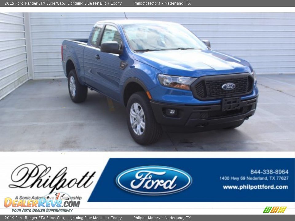 2019 Ford Ranger STX SuperCab Lightning Blue Metallic / Ebony Photo #1