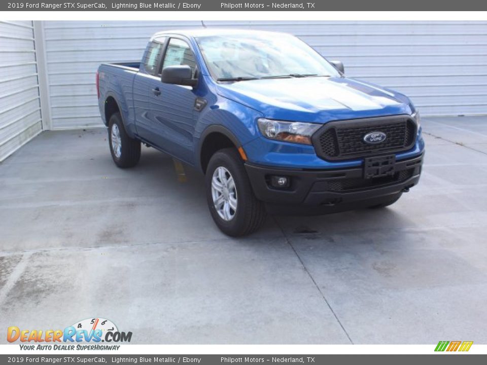 2019 Ford Ranger STX SuperCab Lightning Blue Metallic / Ebony Photo #2