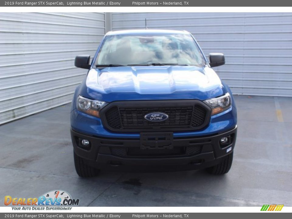 2019 Ford Ranger STX SuperCab Lightning Blue Metallic / Ebony Photo #3