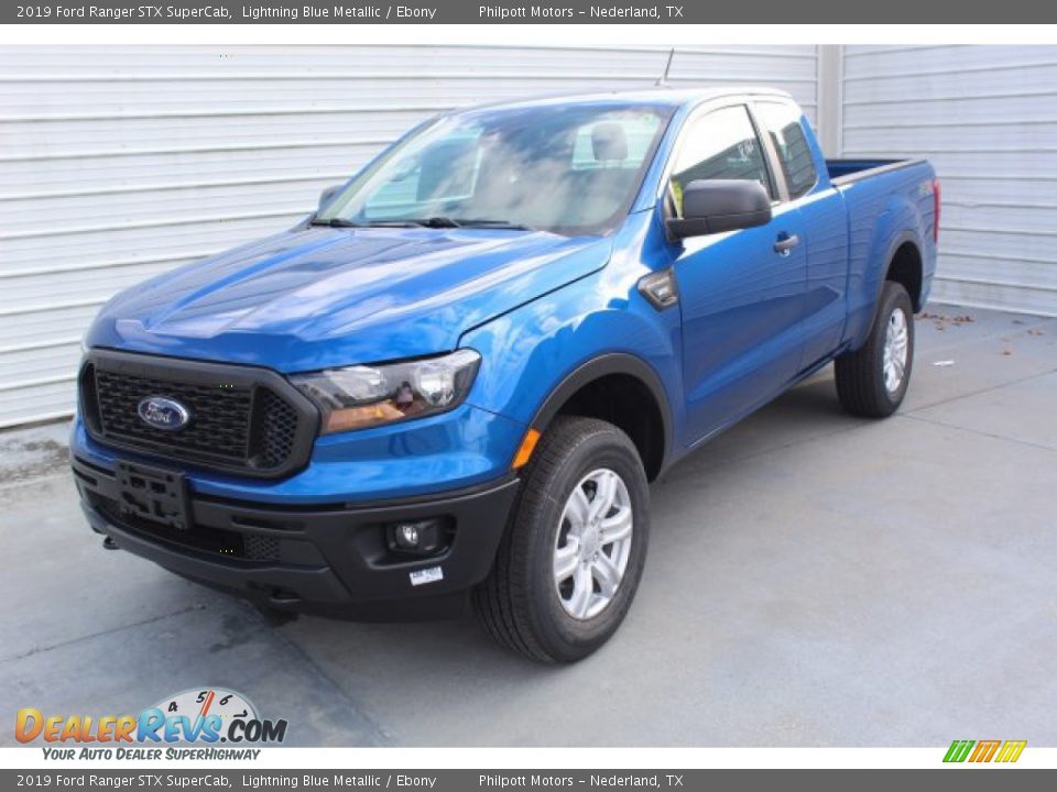 2019 Ford Ranger STX SuperCab Lightning Blue Metallic / Ebony Photo #4