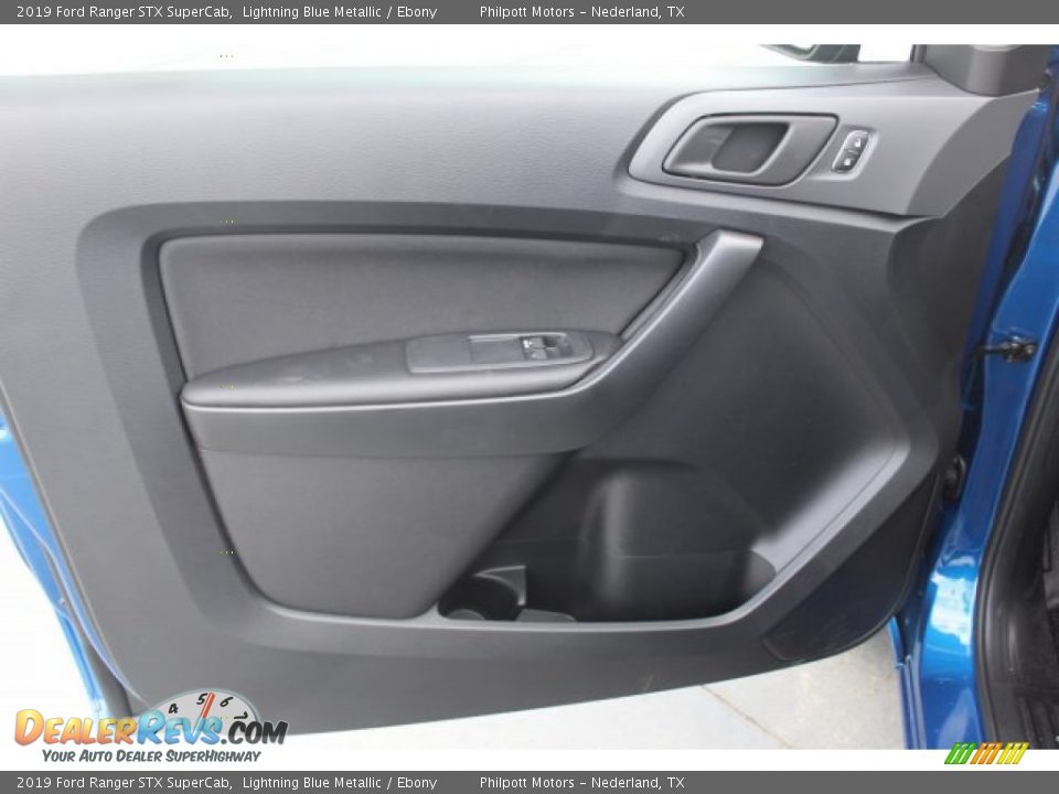2019 Ford Ranger STX SuperCab Lightning Blue Metallic / Ebony Photo #9