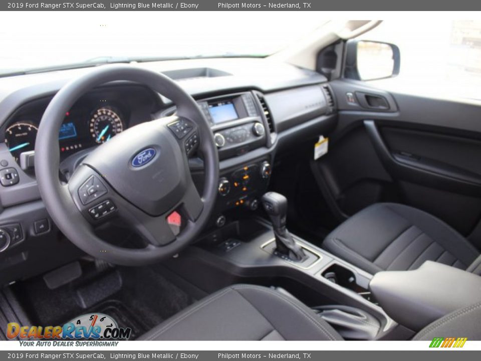 2019 Ford Ranger STX SuperCab Lightning Blue Metallic / Ebony Photo #11