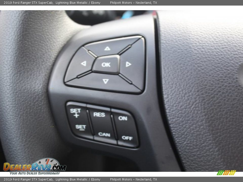 2019 Ford Ranger STX SuperCab Lightning Blue Metallic / Ebony Photo #13