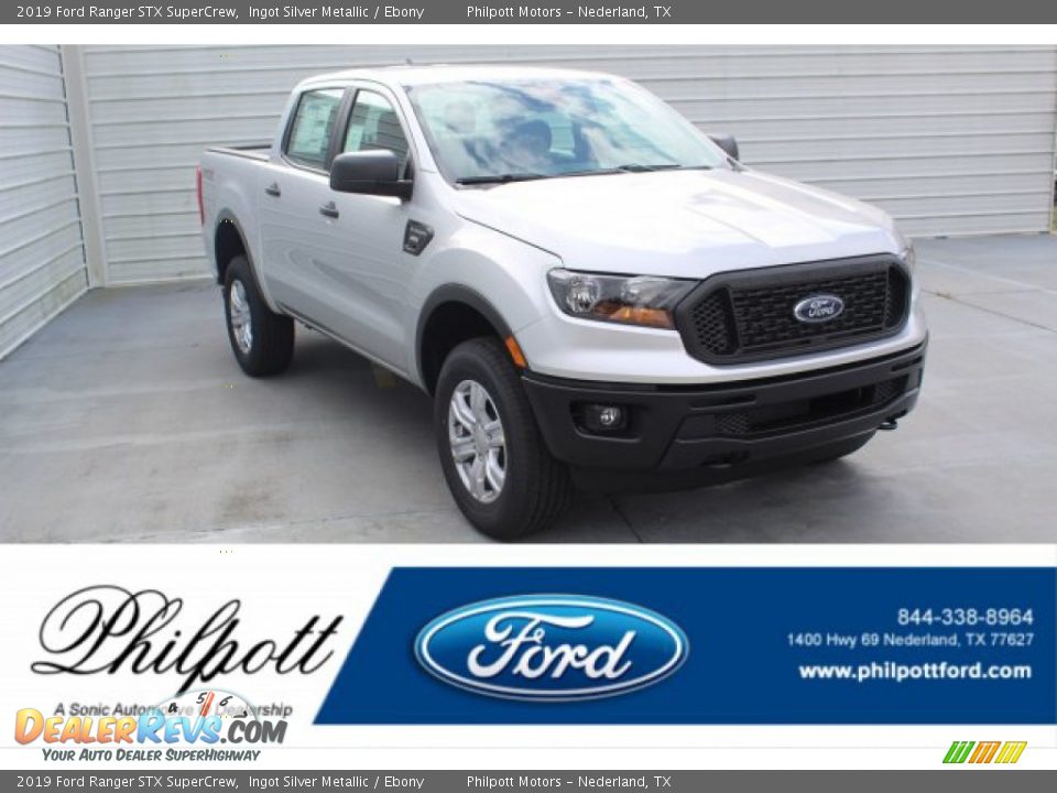 2019 Ford Ranger STX SuperCrew Ingot Silver Metallic / Ebony Photo #1