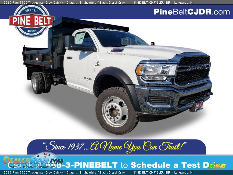 2019 Ram 5500 Tradesman Crew Cab 4x4 Chassis Bright White / Black/Diesel Gray Photo #1