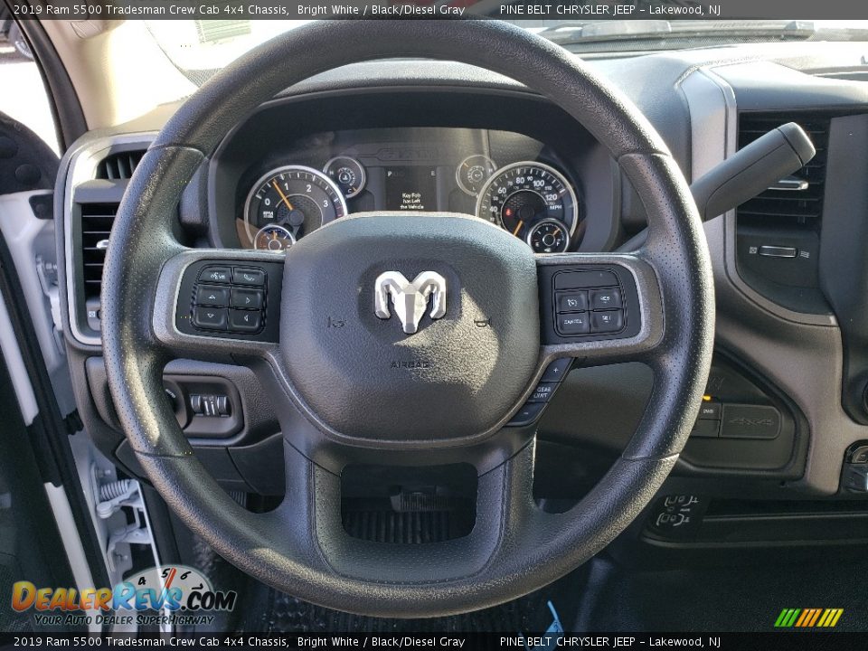 2019 Ram 5500 Tradesman Crew Cab 4x4 Chassis Bright White / Black/Diesel Gray Photo #8